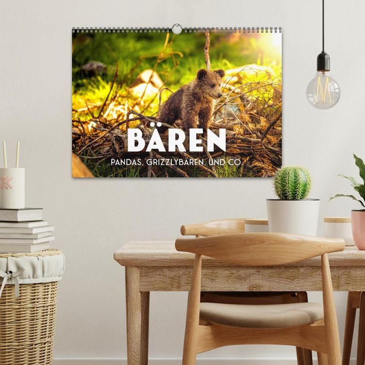 Produktbild: B&auml;ren - Pandas, Grizzlyb&auml;ren und Co. (Wandkalender 2026 DIN A3 quer), CALVENDO Monatskalender