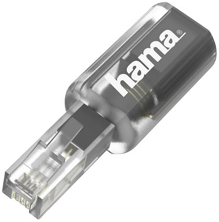 Produktbild: Hama Telefon (analog) Adapter Schwarz (transparent)