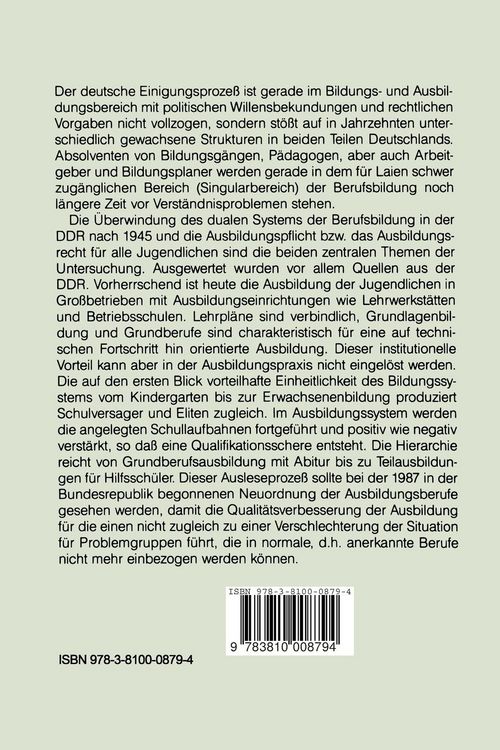 Produktbild: Berufsausbildung in der DDR