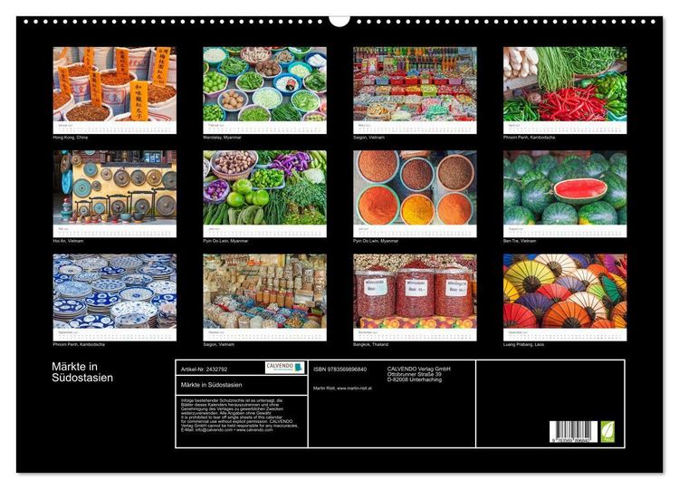 Produktbild: M&auml;rkte in S&uuml;dostasien (Wandkalender 2027 DIN A2 quer), CALVENDO Monatskalender