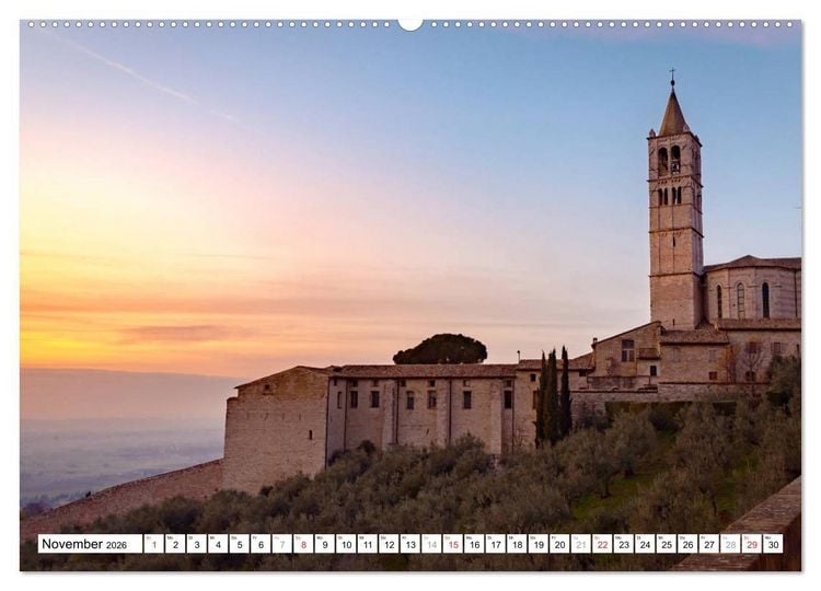 Produktbild: Assisi - Mittelalterliches Herz Italiens (Wandkalender 2026 DIN A2 quer), CALVENDO Monatskalender