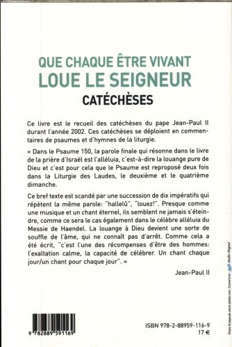 Produktbild: Que chaque &ecirc;tre vivant loue le Seigneur : cat&eacute;ch&egrave;ses