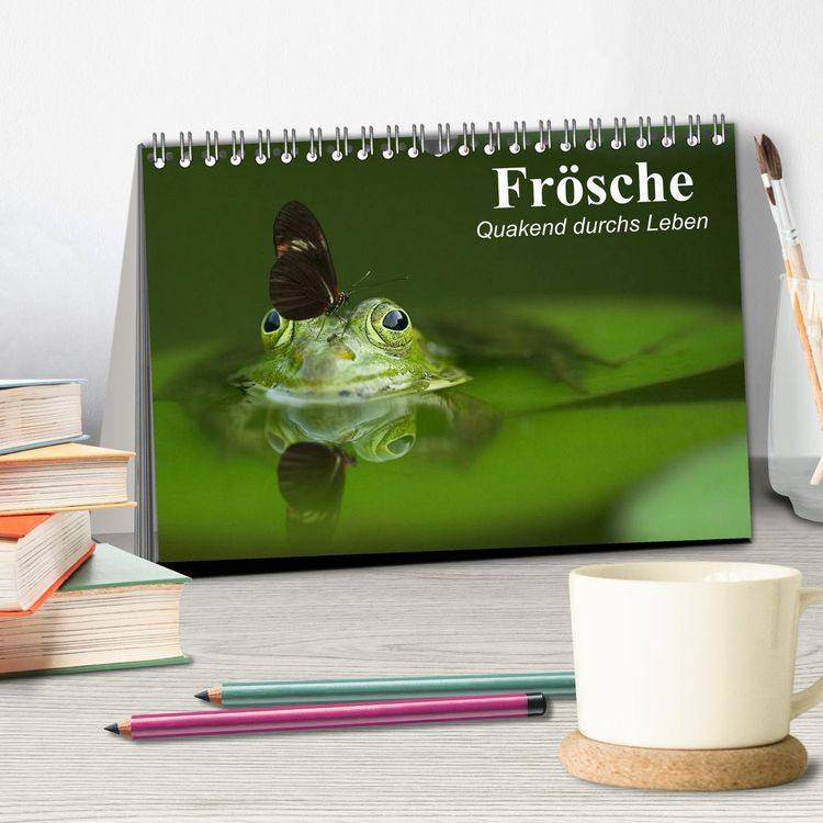 Produktbild: Fr&ouml;sche. Quakend durchs Leben (Tischkalender 2026 DIN A5 quer), CALVENDO Monatskalender