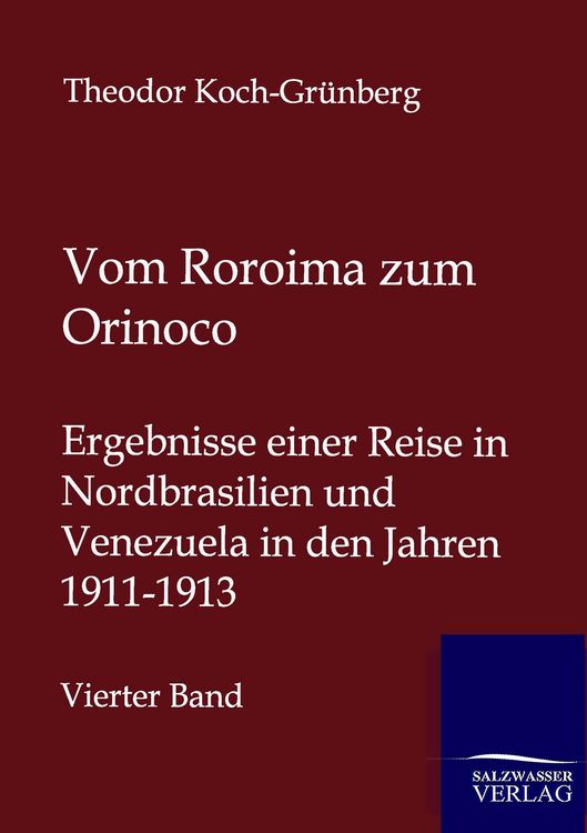 Produktbild: Vom Roroima zum Orinoco