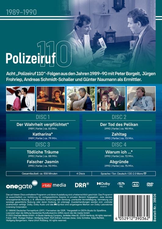 Produktbild: Polizeiruf 110 - Box 17 (DDR TV-Archiv) mit Sammelr&uuml;cken [4 DVDs]