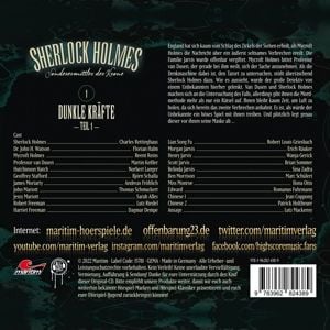 Produktbild: Sherlock Holmes - Dunkle Kr&auml;fte Teil 1,1 Audio-CD