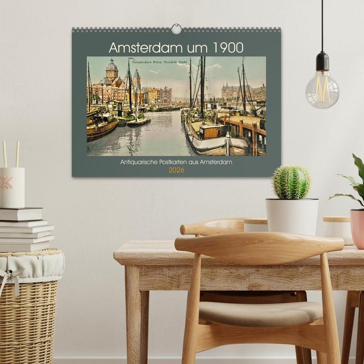 Produktbild: Amsterdam um 1900 (Wandkalender 2026 DIN A3 quer), CALVENDO Monatskalender