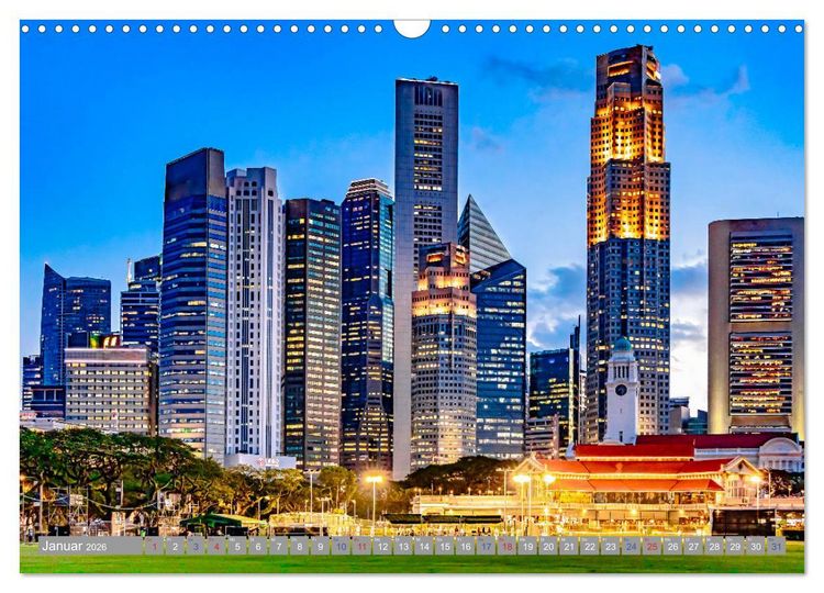 Produktbild: Singapur - Asiatische Lifestyle Metropole (Wandkalender 2026 DIN A3 quer), CALVENDO Monatskalender