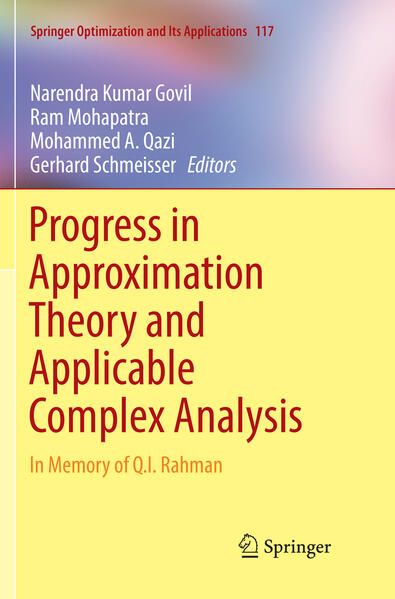 Produktbild: Progress in Approximation Theory and Applicable Complex Analysis