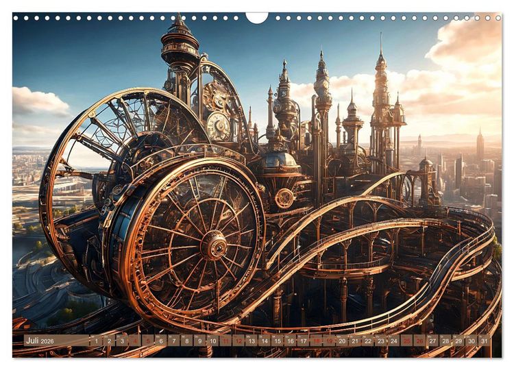 Produktbild: Steampunk Maschinenwelt (Wandkalender 2026 DIN A3 quer), CALVENDO Monatskalender