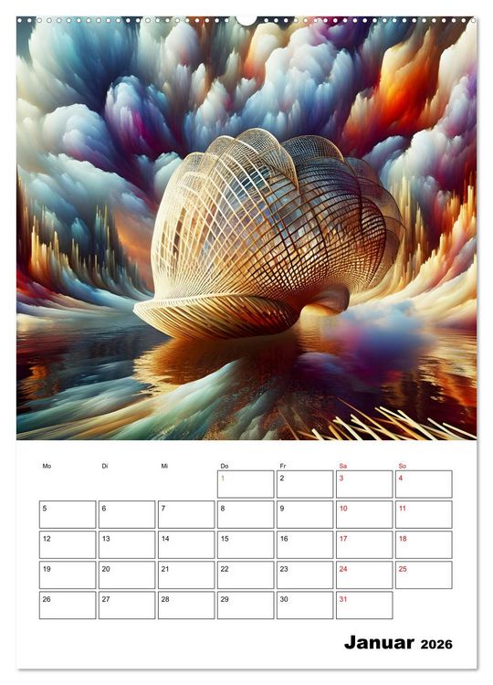 Produktbild: Geflochtene Kunstwelten (hochwertiger Premium Wandkalender 2026 DIN A2 hoch), Kunstdruck in Hochglanz