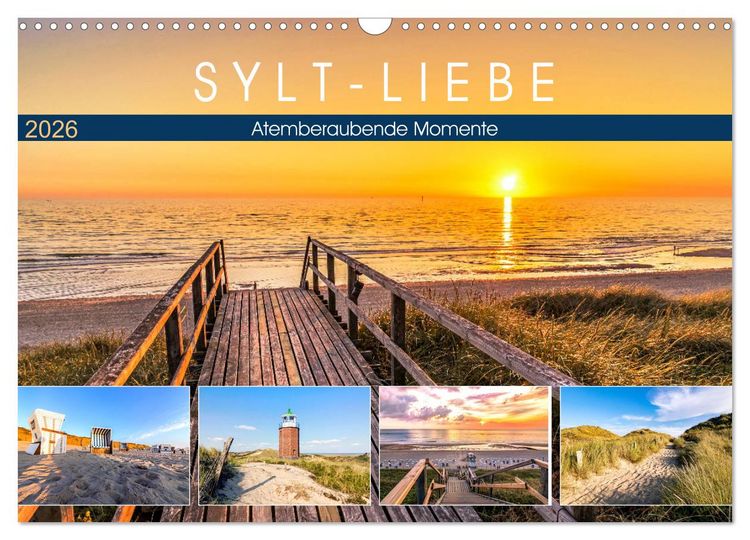 Produktbild: SYLT-LIEBE Atemberaubende Momente (Wandkalender 2026 DIN A3 quer), CALVENDO Monatskalender