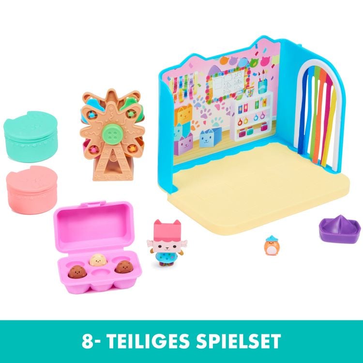 Produktbild: Gabby's Dollhouse Deluxe Raum, Craft-a-riffic-Room, Bastelzimmer mit Baby Box, M&ouml;belst&uuml;cken und thematischem Zubeh&ouml;r