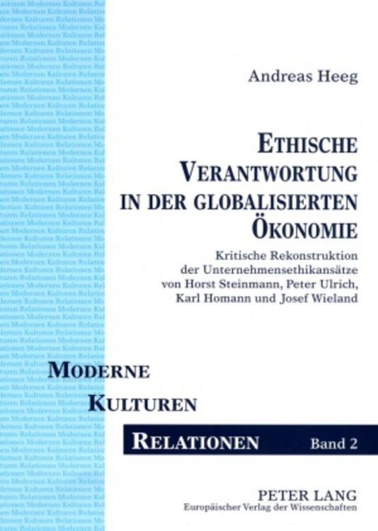 Produktbild: Ethische Verantwortung in der globalisierten &Ouml;konomie