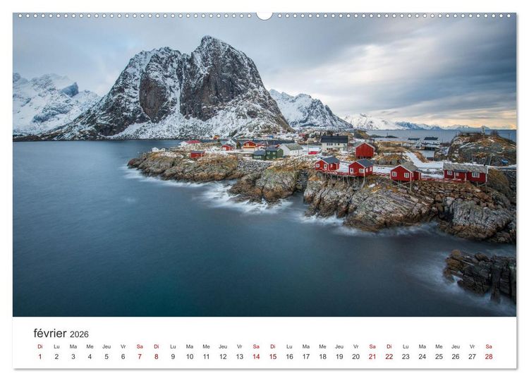 Produktbild: R&eacute;flexions dans les &icirc;les Lofoten (Calendrier mural 2026 DIN A2 vertical) calendrier de bureau