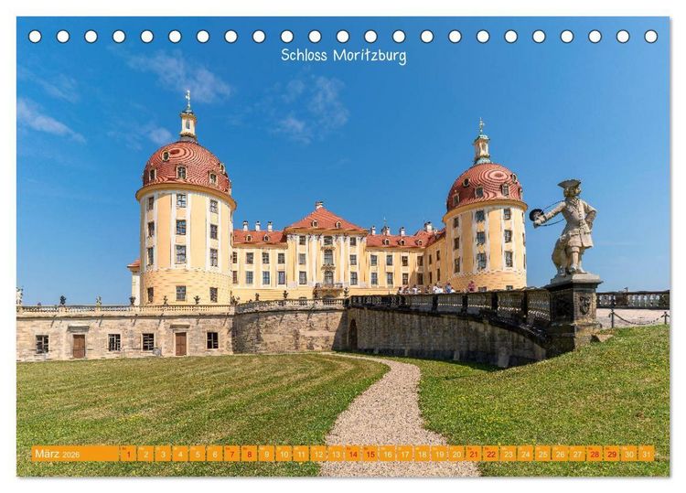 Produktbild: Mitteldeutschland - Landschaft und Kulturdenkmale (Tischkalender 2026 DIN A5 quer), CALVENDO Monatskalender
