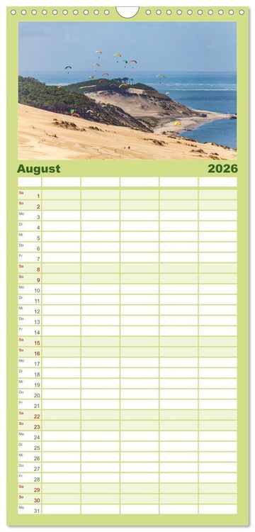Produktbild: Familienplaner 2026 - Arcachon Bordeaux Cap Ferret mit 5 Spalten (Wandkalender, 21 x 45 cm) CALVENDO