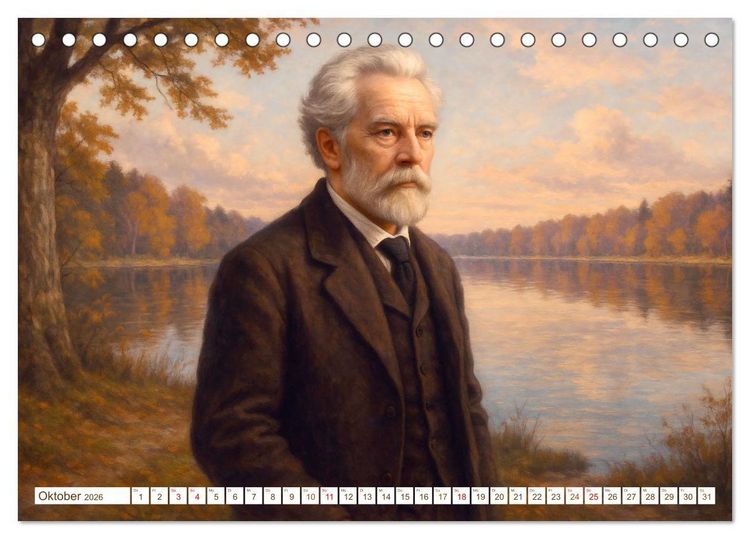 Produktbild: Theodor Fontane (Tischkalender 2026 DIN A5 quer), CALVENDO Monatskalender