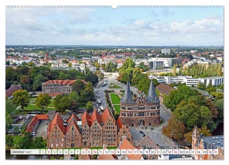 Produktbild: L&uuml;beck, die sehenswerte Hansestadt an der Ostsee (hochwertiger Premium Wandkalender 2027 DIN A2 quer), Kunstdruck in Hochglanz