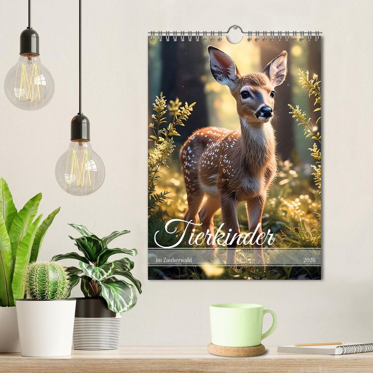 Produktbild: Tierkinder im Zauberwald (Wandkalender 2026 DIN A4 hoch), CALVENDO Monatskalender