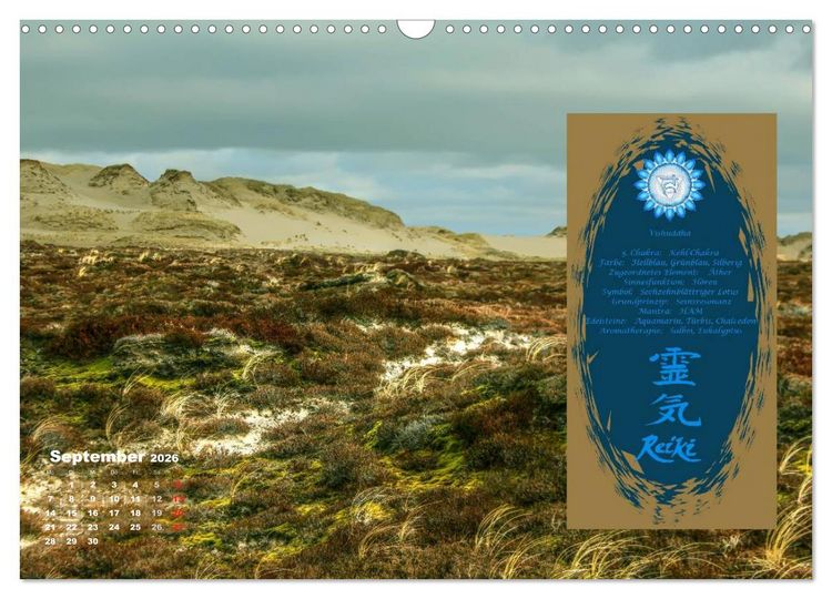 Produktbild: REIKI - Chakrameditation (Wandkalender 2026 DIN A3 quer), CALVENDO Monatskalender