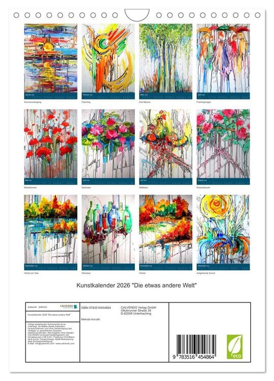 Produktbild: Kunstkalender 2026 "Die etwas andere Welt" (Wandkalender 2026 DIN A4 hoch), CALVENDO Monatskalender
