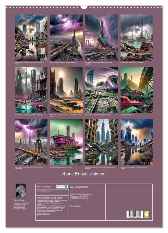 Produktbild: Urbane Endzeitvisionen (Wandkalender 2026 DIN A2 hoch), CALVENDO Monatskalender