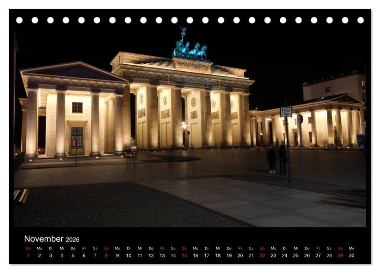 Produktbild: Berlin bei Nacht 2026 (Tischkalender 2026 DIN A5 quer), CALVENDO Monatskalender
