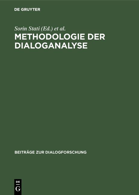 Produktbild: Methodologie der Dialoganalyse
