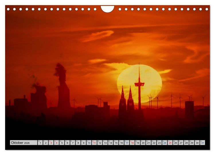 Produktbild: K&ouml;lsche Impressionen bei Tag und Nacht (Wandkalender 2026 DIN A4 quer), CALVENDO Monatskalender