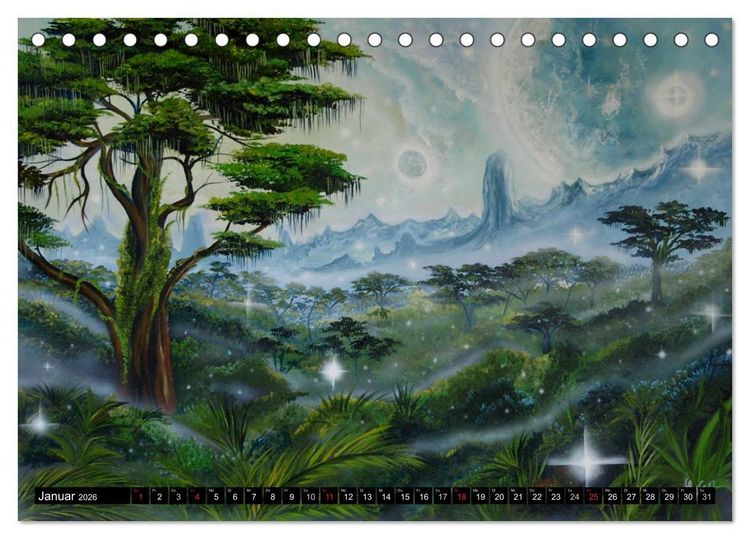 Produktbild: Traumbaumwelten - Gem&auml;lde von Conny Krakowski (Tischkalender 2026 DIN A5 quer), CALVENDO Monatskalender