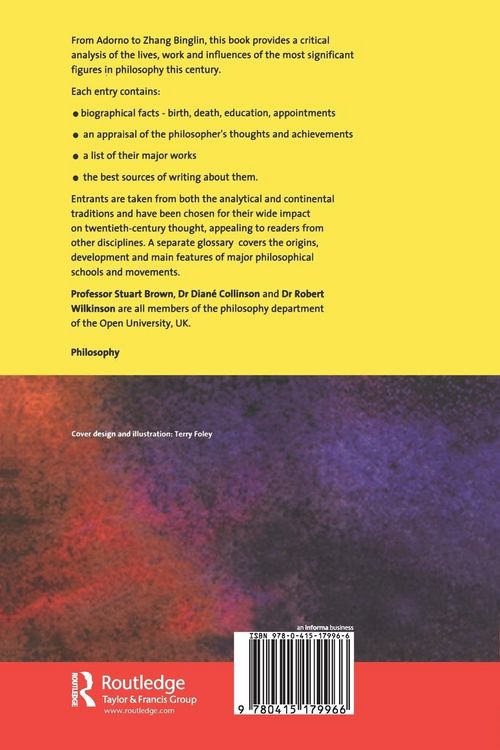 Produktbild: One Hundred Twentieth-Century Philosophers
