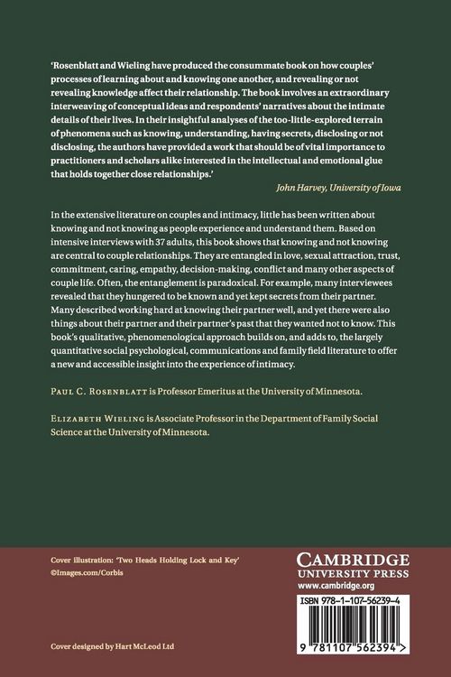 Produktbild: Knowing and Not Knowing in Intimate Relationships
