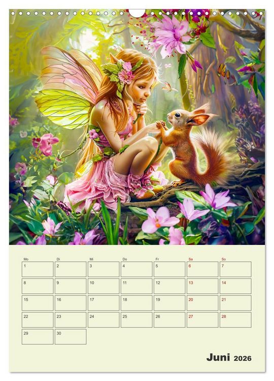 Produktbild: Elfenkinder der Natur - Niedlicher Termin-Planer f&uuml;r das Jahr (Wandkalender 2026 DIN A3 hoch), CALVENDO Monatskalender