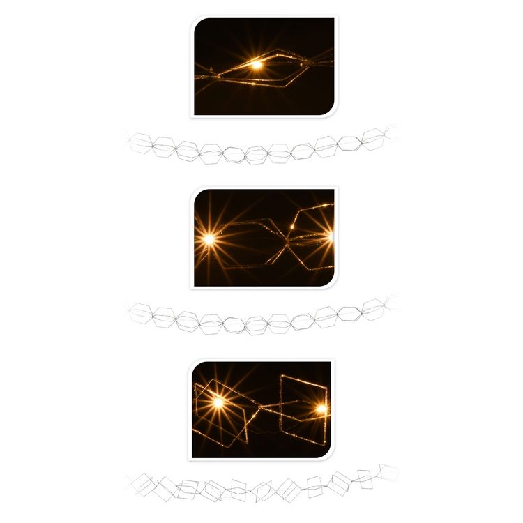 Produktbild: Koopman Girlande 20 LED 190 cm, 3-fach sortiert Girlande 20 LED 190 cm, 3-fach sortiert