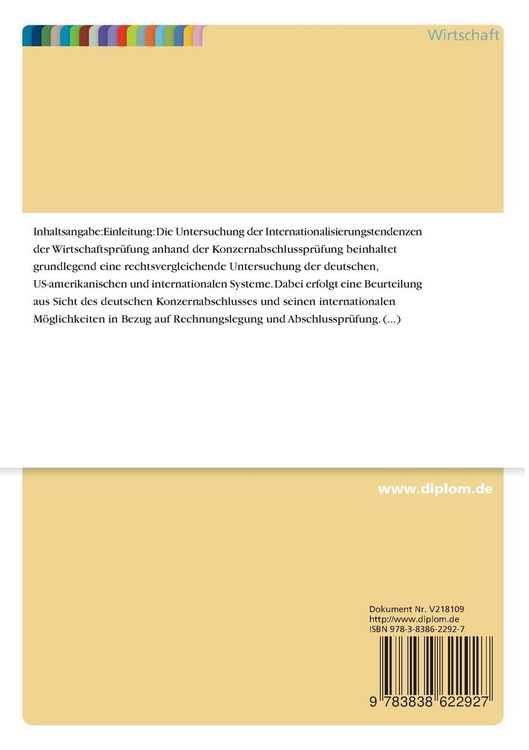 Produktbild: Internationalisierungstendenzen der Wirtschaftspr&uuml;fung