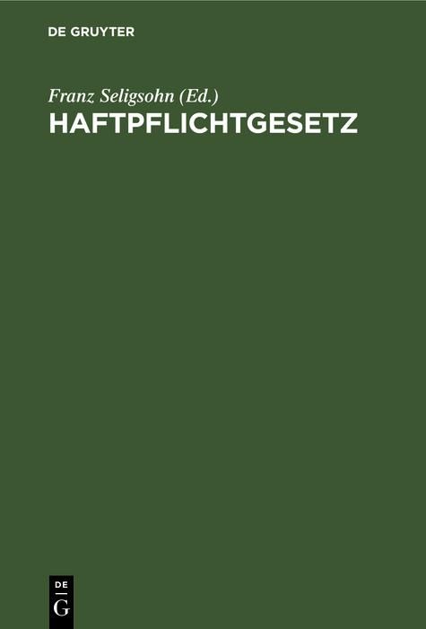 Produktbild: Haftpflichtgesetz