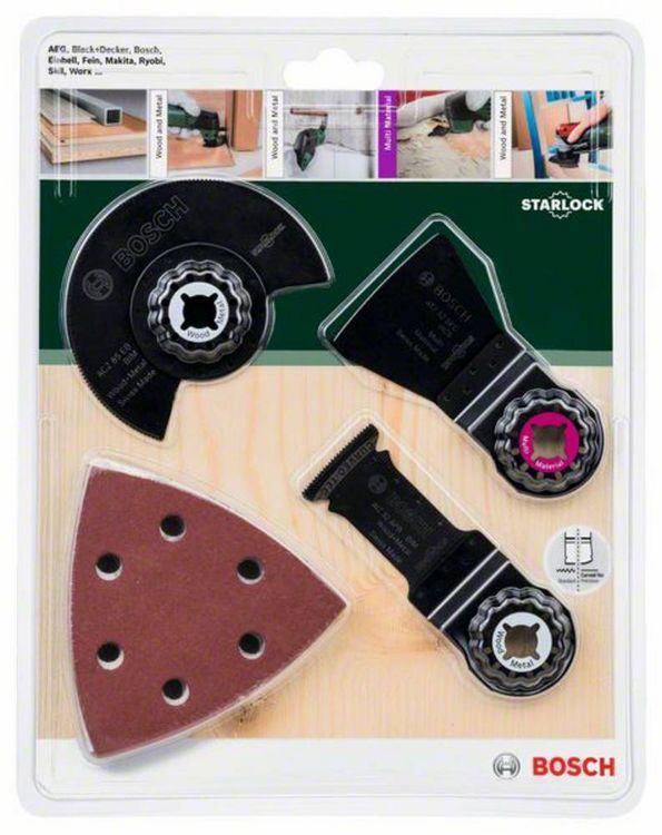 Produktbild: Bosch Accessories 2609256977 Starlock-Set Universal, 13-teilig, f&uuml;r Multi-Cutter, Wood and Metal 1 St.