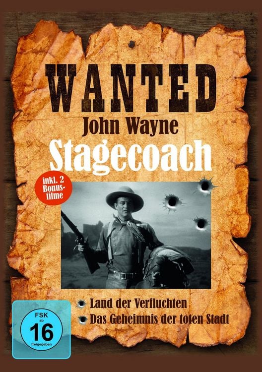 Produktbild: JOHN WAYNE - Stagecoach (+ Land der Verfluchten, + Das Geheimnis der toten Stadt)