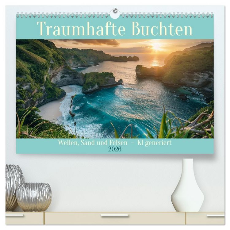 Produktbild: Traumhafte Buchten (hochwertiger Premium Wandkalender 2026 DIN A2 quer), Kunstdruck in Hochglanz