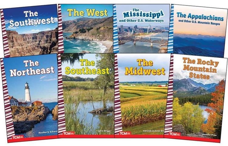 Produktbild: Explore the United States' Regions from the Appalachians to the Rockies: Social Studies Readers 8-Book Set