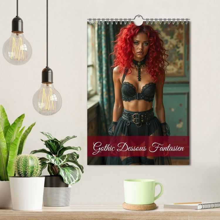 Produktbild: Gothic Dessous Fantasien (Wandkalender 2027 DIN A4 hoch), CALVENDO Monatskalender