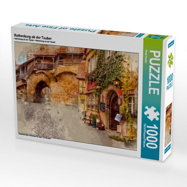 Produktbild: CALVENDO Puzzle Rothenburg ob der Tauber 1000 Teile Puzzle quer | 1000 Teile Lege-Gr&ouml;&szlig;e 64 &times; 48 cm Foto-Puzzle f&uuml;r gl&uuml;ckliche Stunden