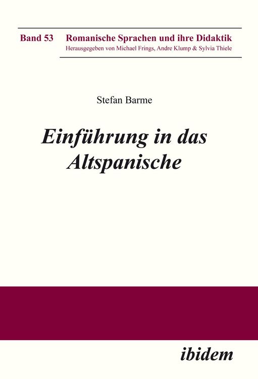 Produktbild: Einf&uuml;hrung in das Altspanische