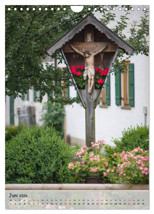 Produktbild: Feldkreuze im bayerischen Oberland (Wandkalender 2026 DIN A4 hoch), CALVENDO Monatskalender