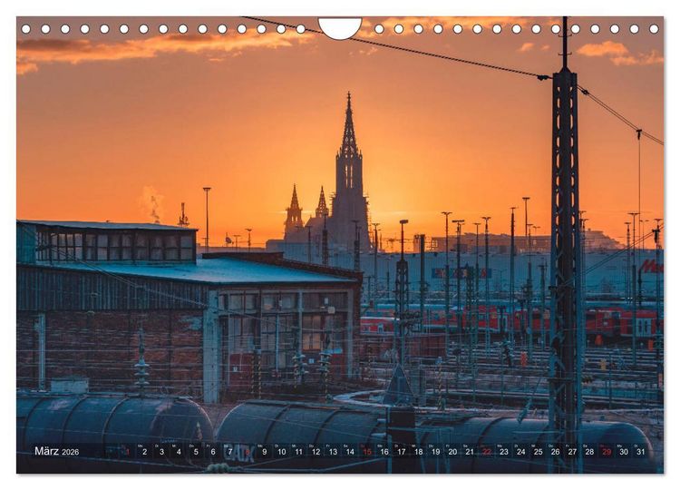 Produktbild: Ulm f&uuml;r Nachtspatzen (Wandkalender 2026 DIN A4 quer), CALVENDO Monatskalender