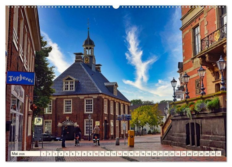 Produktbild: Charmante Stadt - LEER (hochwertiger Premium Wandkalender 2026 DIN A2 quer), Kunstdruck in Hochglanz