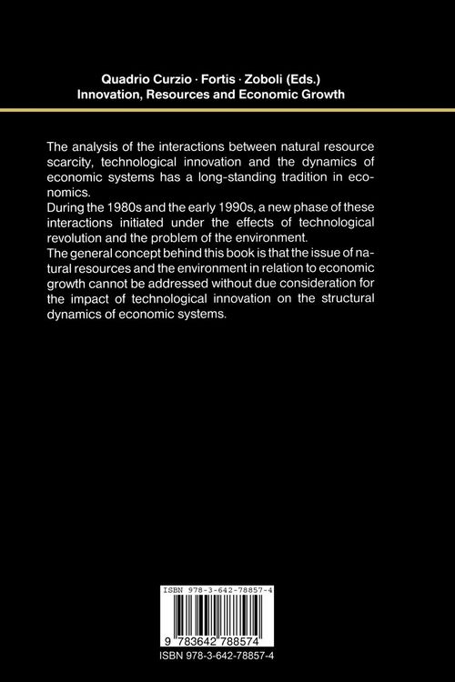 Produktbild: Innovation, Resources and Economic Growth