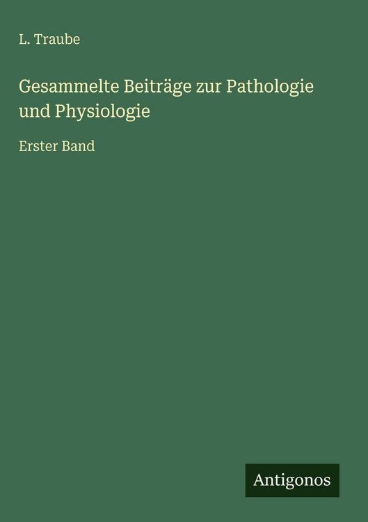 Produktbild: Gesammelte Beitr&auml;ge zur Pathologie und Physiologie