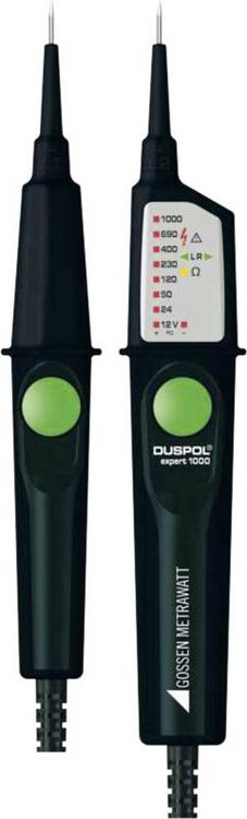 Produktbild: Gossen Metrawatt DUSPOL expert 1000 Zweipoliger Spannungspr&uuml;fer CAT III 1000 V, CAT IV 600 V LED, Vibration, Akustik